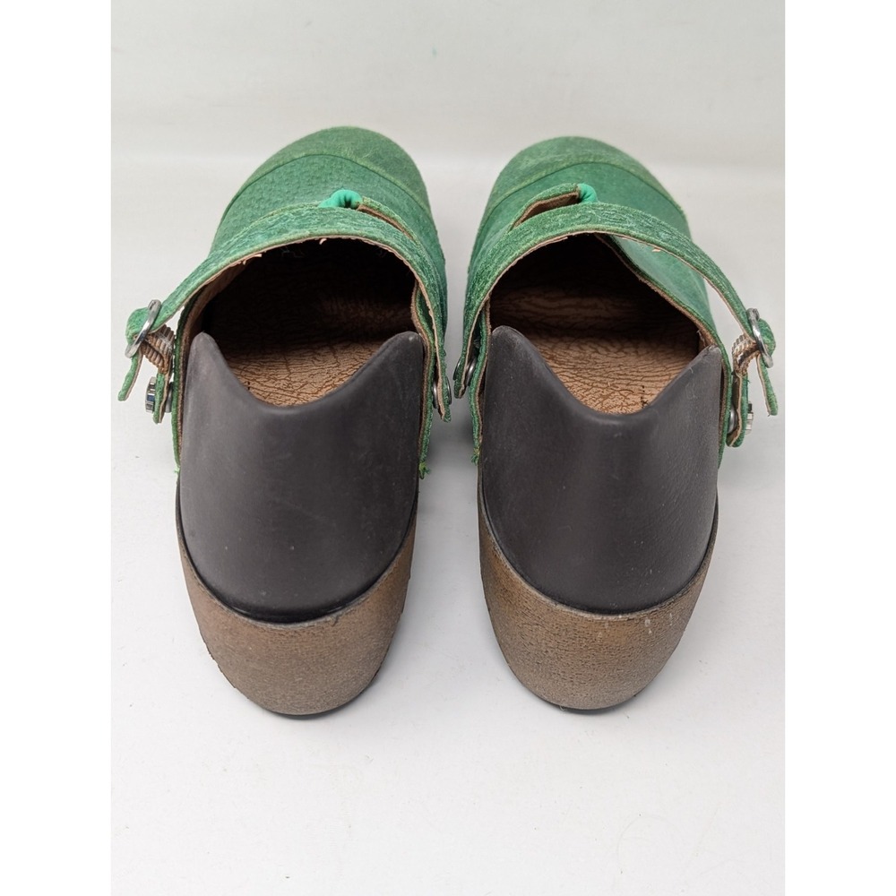 Rocky 4EurSole Green Inspire Me Leather Clog Shoes Women's Size‎ 41 / US 10-10.5 - Picture 4 of 7